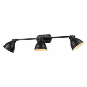 Golden Lighting 3602-VL3 BLK-BLK Duncan 3 Light Bath Vanity