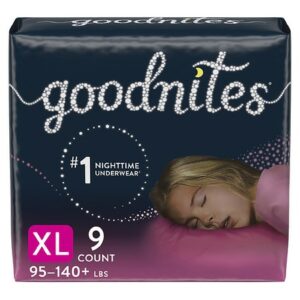 GoodNites Girls' Nighttime Bedwetting Underwear - 9.0 ea