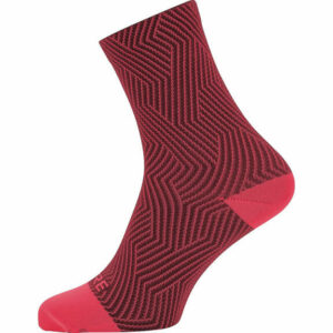 Gore Wear C3 Optiline Mid Socks - XL - Hibiscus Pink-Chestnut Red