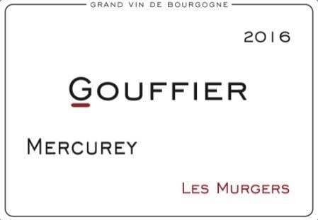 Gouffier 2016 Mercurey Les Murgers Rouge - Pinot Noir Red Wine
