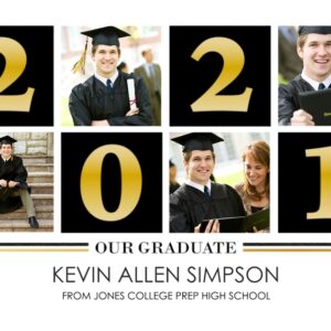 Graduation 12x18 Poster, Home Décor -Basic Blocks 2021