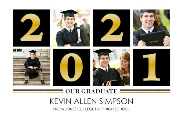 Graduation 12x18 Poster, Home Décor -Basic Blocks 2021