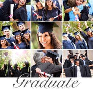 Graduation 12x18 Poster, Home Décor -Cursive Graduate 2021