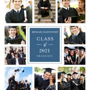 Graduation 16x20 Poster(s), Board, Home Décor -Classy Grid Graduation 2021