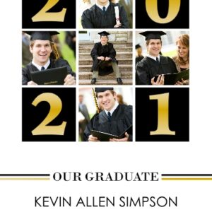 Graduation 20x30 Adhesive Poster, Home Décor -Basic Blocks 2021