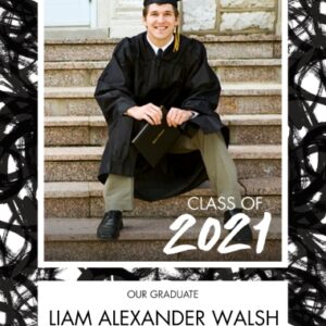 Graduation 20x30 Adhesive Poster, Home Décor -Bold Celebration 2021