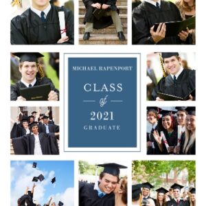 Graduation 20x30 Poster(s), Board, Home Décor -Classy Grid Graduation 2021