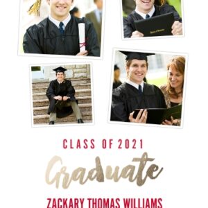 Graduation 20x30 Poster(s), Board, Home Décor -Collegiate Stripes Graduate 2021