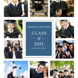 Graduation 24x36 Poster , Home Décor -Classy Grid Graduation 2021