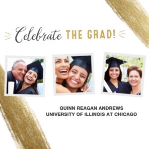 Graduation Framed Canvas Print, Gold, 11x14, Home Décor -Celebrate The Grad Gold Brush