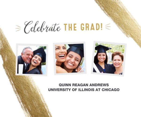 Graduation Framed Canvas Print, Gold, 11x14, Home Décor -Celebrate The Grad Gold Brush