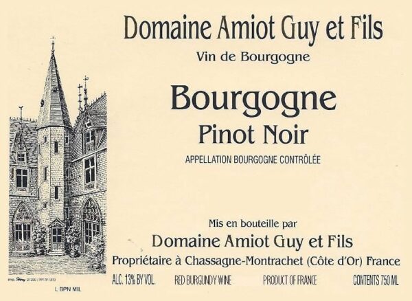 Guy Amiot 2016 Bourgogne Rouge - Pinot Noir Red Wine