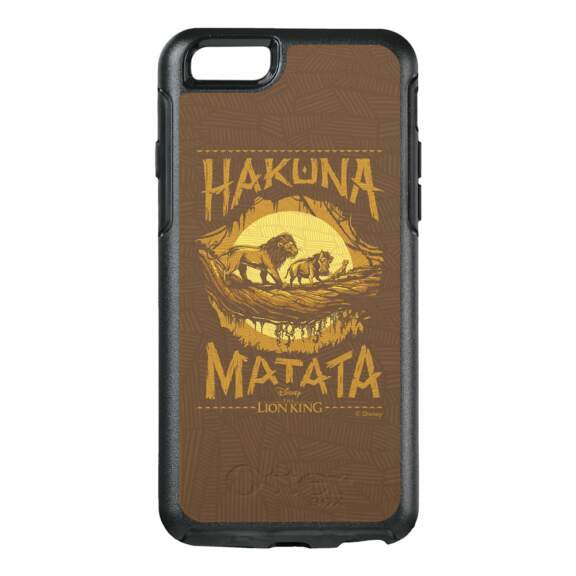 ''Hakuna Matata'' Woodcut Design OtterBox iPhone 8/7 Case The Lion King 2019 Film Customized Official shopDisney