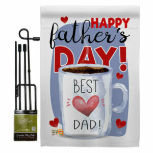 Happy Best Dad Day Summer Father's Day Garden Flag Set