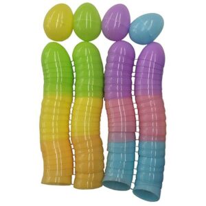 Happy Go Fluffy Plastic Easter Eggs - 46.0 EA