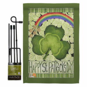 Happy St. Patricks Day Spring St Patrick Garden Flag Set