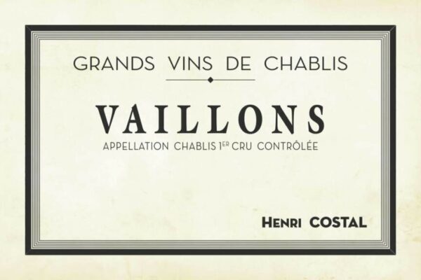 Henri Costal 2018 Chablis Premier Cru Vaillons - Chardonnay White Wine