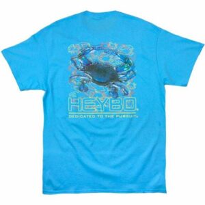 Heybo Men's Blue Crab T-Shirt Aqua/Turquoise, Large - Men's Outdoor Graphic Tees at Academy Sports
