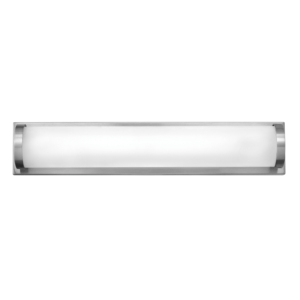 Hinkley Lighting 53842 1 Light ADA Compliant LED Bathroom Bath Bar with White Shade from the Acclaim Collection Brushed Nickel Indoor Lighting