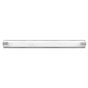 Hinkley Lighting 55654 2 Light ADA Compliant LED Bathroom Bath Bar with White Shade from the Unity Collection Brushed Nickel Indoor Lighting Bathroom