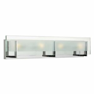 Hinkley Lighting 5654 Latitude 26" Wide 4 Light Bath Bar with Halogen Bulbs Included Chrome Indoor Lighting Bathroom Fixtures Bath Bar