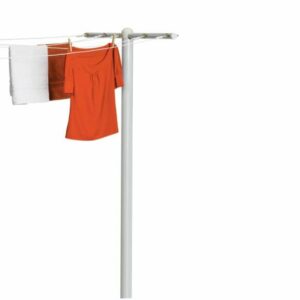 Honey-Can-Do DRY-01452 5-Line T-Post Outdoor Clothes Dryer Steel Storage and Organization Laundry Organizers Clothes Lines