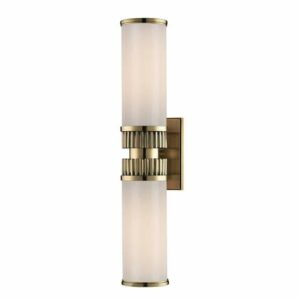 Hudson Valley Lighting 1562 Harper 2 Light 5" Wide Bath Bar Aged Brass Indoor Lighting Bathroom Fixtures Bath Bar