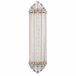 Hudson Valley Lighting 414 Albion Single Light 7" Wide Integrated LED Bath Bar Aged Brass Indoor Lighting Bathroom Fixtures Bath Bar