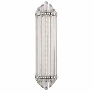 Hudson Valley Lighting 414 Albion Single Light 7" Wide Integrated LED Bath Bar Polished Nickel Indoor Lighting Bathroom Fixtures Bath Bar