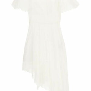 ISABEL MARANT ETOILE TIMORIA ASYMMETRIC DRESS 36 White Cotton