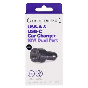 Infinitive USB-A & USB-C Car Charger - 1.0 ea