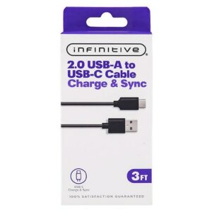 Infinitive USB-A to USB-C Charge and Sync 3ft - 1.0 ea