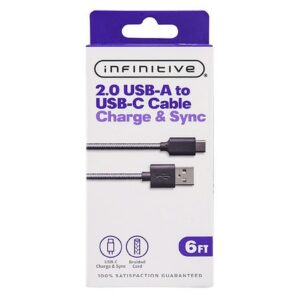 Infinitive USB-A to USB-C Charge and Sync 6 ft - 1.0 ea