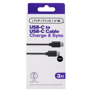 Infinitive USB-C to USB-C Charge and Sync 3ft - 1.0 ea