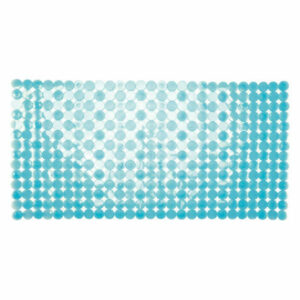 InterDesign 80311 27" X 14" Blue Orbitz Non-Slip Suction Bath Mat