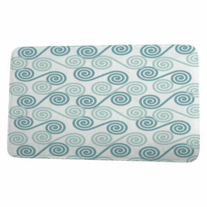 Intercoastal Waterway Rip Curl Geometric Print Bath Mat, Aqua, 21"x34"