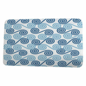 Intercoastal Waterway Rip Curl Geometric Print Bath Mat, Blue, 17"x24"