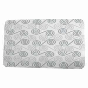 Intercoastal Waterway Rip Curl Geometric Print Bath Mat, Gray, 17"x24"