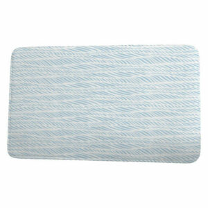 Intercoastal Waterway Rolling Waves Bath Mat, Light Blue, 21"x34"