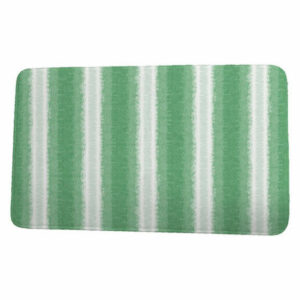 Intercoastal Waterway Sea Lines Stripe Print Bath Mat, Green, 17"x24"