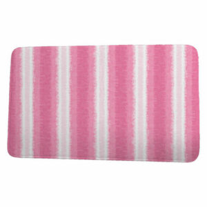 Intercoastal Waterway Sea Lines Stripe Print Bath Mat, Pink, 21"x34"