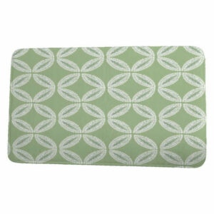 Intercoastal Waterway Tidepool Geometric Print Bath Mat, Green, 17"x24