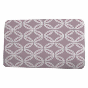 Intercoastal Waterway Tidepool Geometric Print Bath Mat, Lavender, 21"