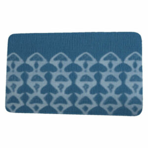 Intercoastal Waterway Watermark Geometric Print Bath Mat, Blue, 21"x34