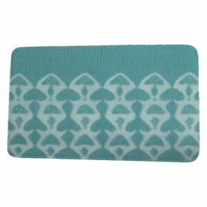 Intercoastal Waterway Watermark Geometric Print Bath Mat, Teal, 21"x34