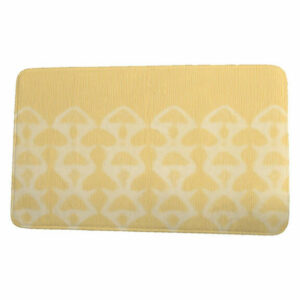 Intercoastal Waterway Watermark Geometric Print Bath Mat, Yellow, 17"x