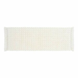 Ivory Woven Dot Bath Mat: White - Cotton by World Market