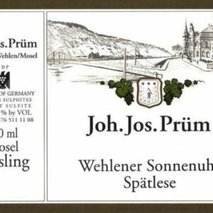 J.J. Prum 2018 Wehlener Sonnenuhr Spatlese Riesling - White Wine