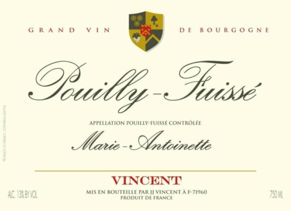 J.J. Vincent 2017 Pouilly-Fuisse Marie Antoinette - Chardonnay White Wine