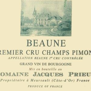 Jacques Prieur 2017 Beaune Champs Pimont Premier Cru - Pinot Noir Red Wine